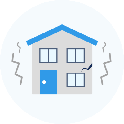 地震や液状化のイラスト