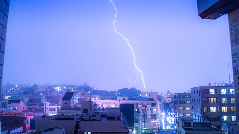 雷の直撃による被害イメージ