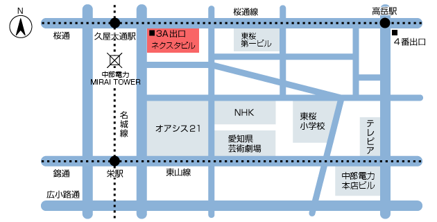 東桜第一ビル周辺地図