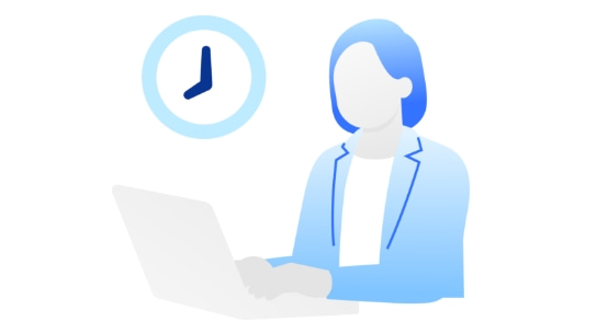 月間平均残業時間 イラストイメージ