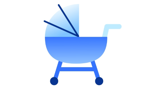 育児休職取得者数 イラストイメージ